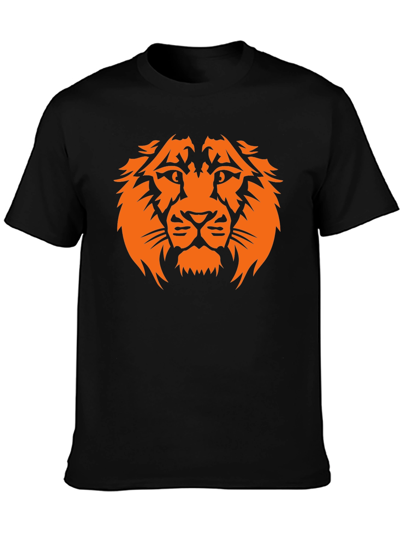 Lion Head Graphic Black T-Shirt