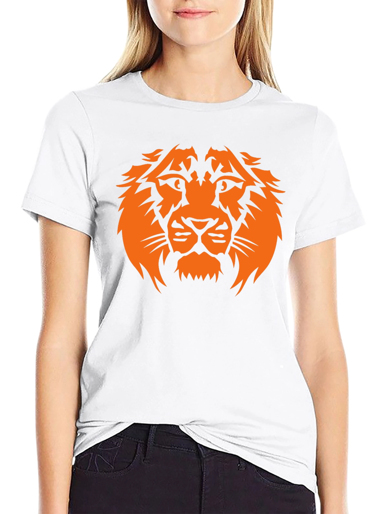 Lion Head Graphic Black T-Shirt