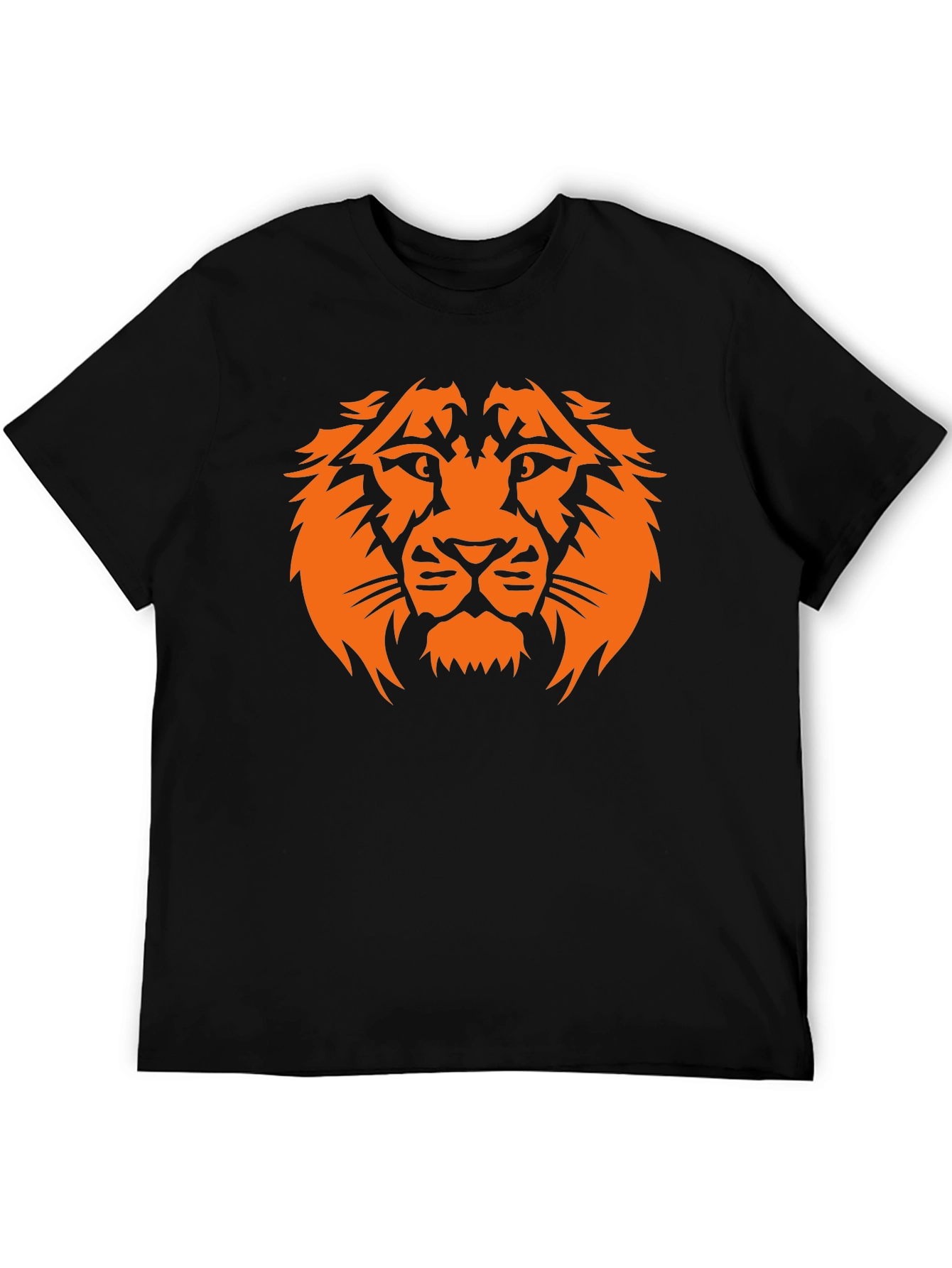 Lion Head Graphic Black T-Shirt