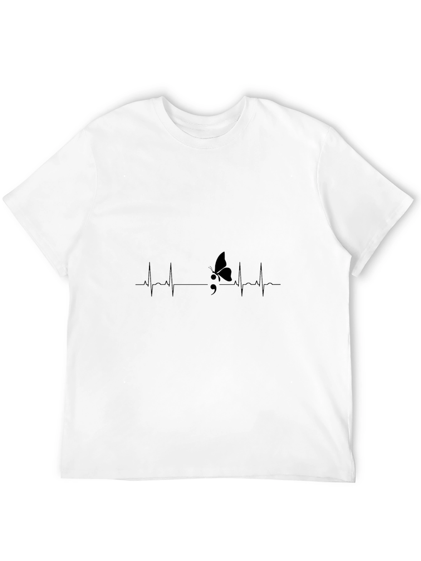 Heartbeat Semicolon Butterfly Graphic Tee