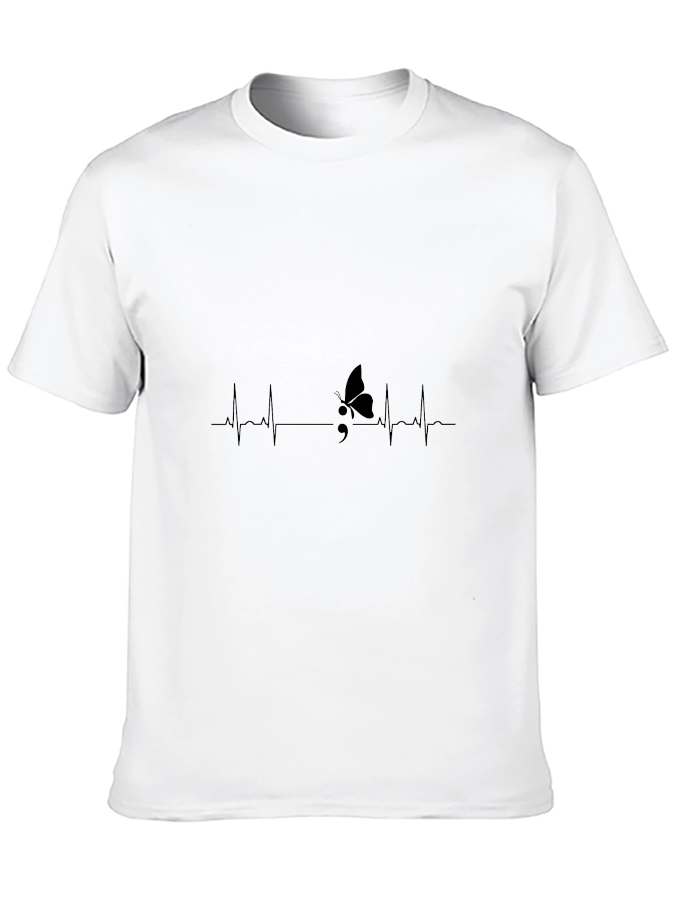 Heartbeat Semicolon Butterfly Graphic Tee