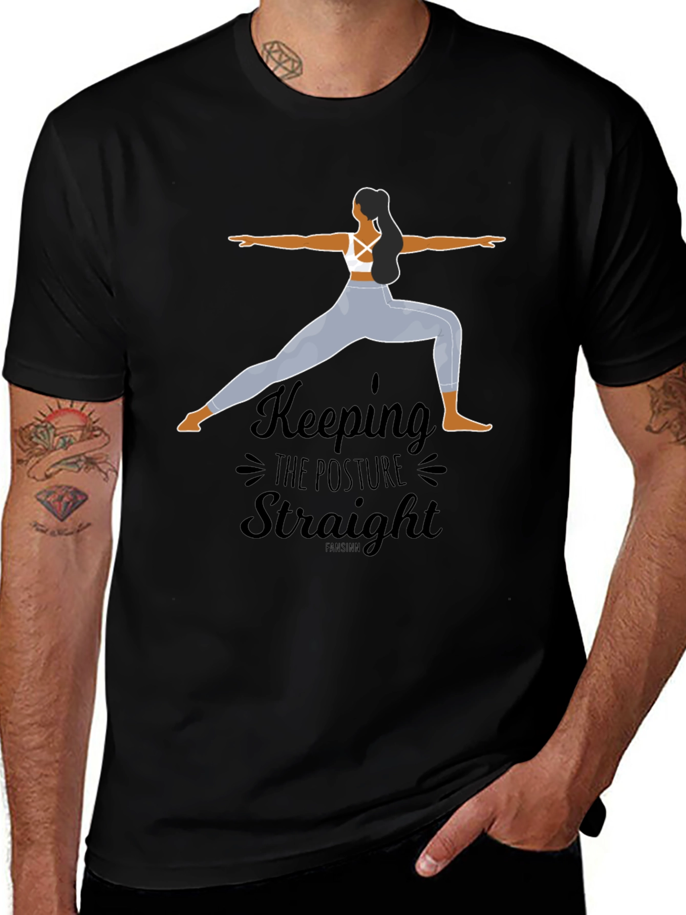 Yoga Posture T-Shirt - Keep Straight