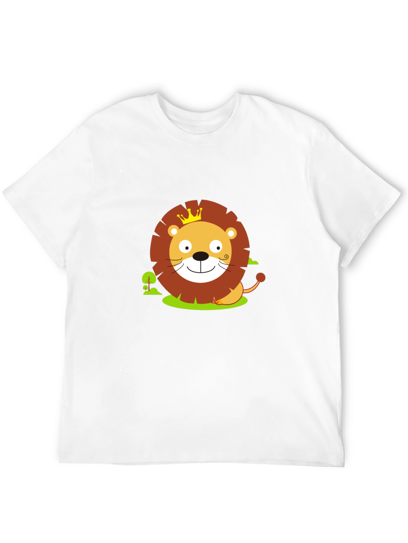 Cute Lion King Graphic Tee - Black Cotton Shirt