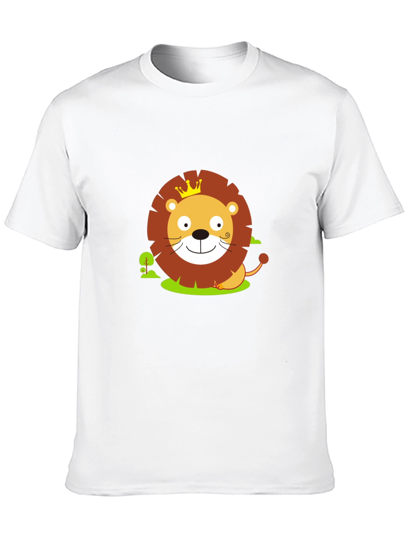 Cute Lion King Graphic Tee - Black Cotton Shirt