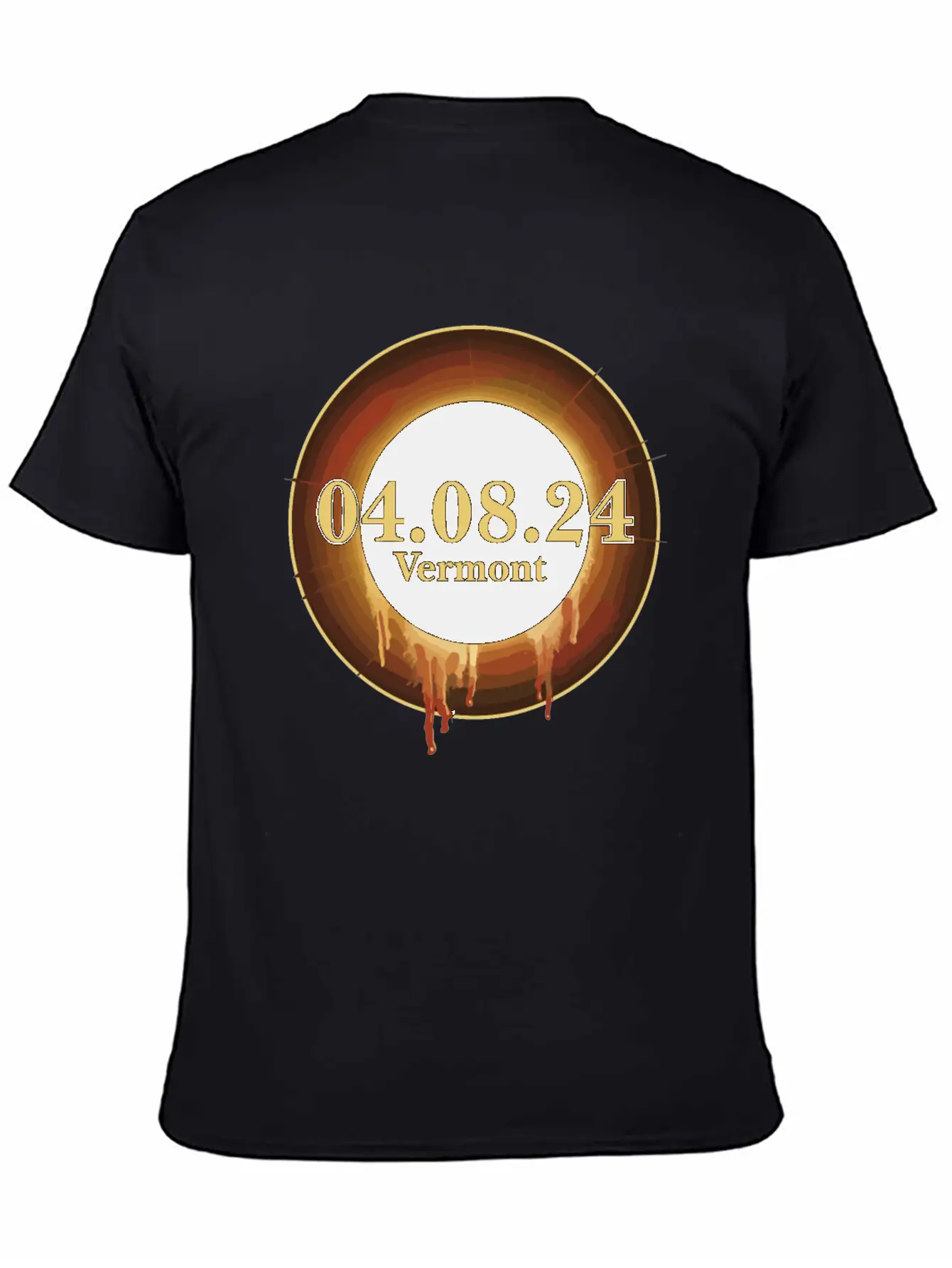 Total Solar Eclipse Path Of Totality Vermont Unisex Casual T-Shirt – Clean Design For Daily Comfort