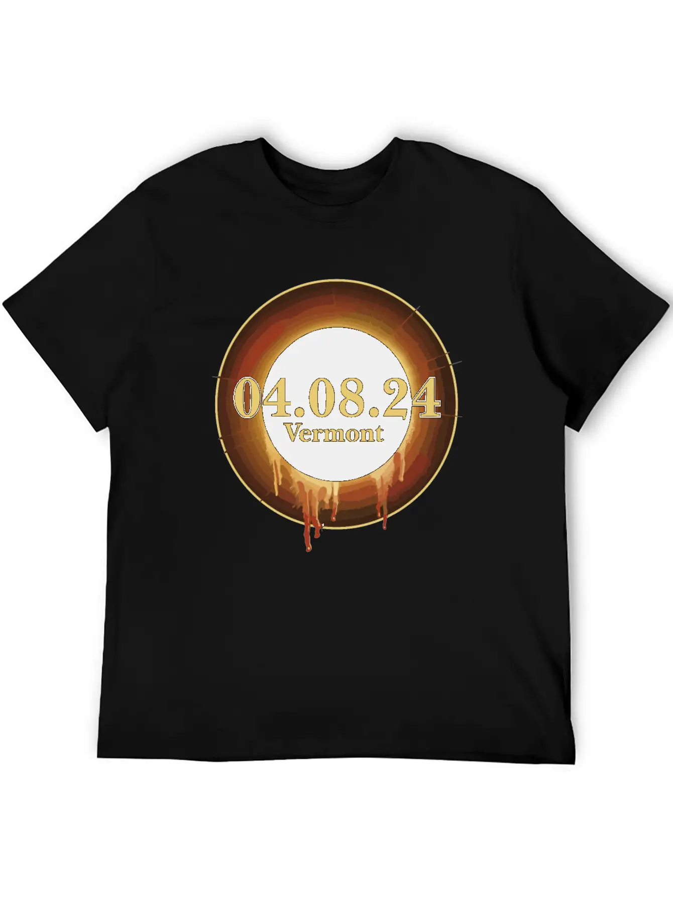 Total Solar Eclipse Path Of Totality Vermont Unisex Casual T-Shirt – Clean Design For Daily Comfort
