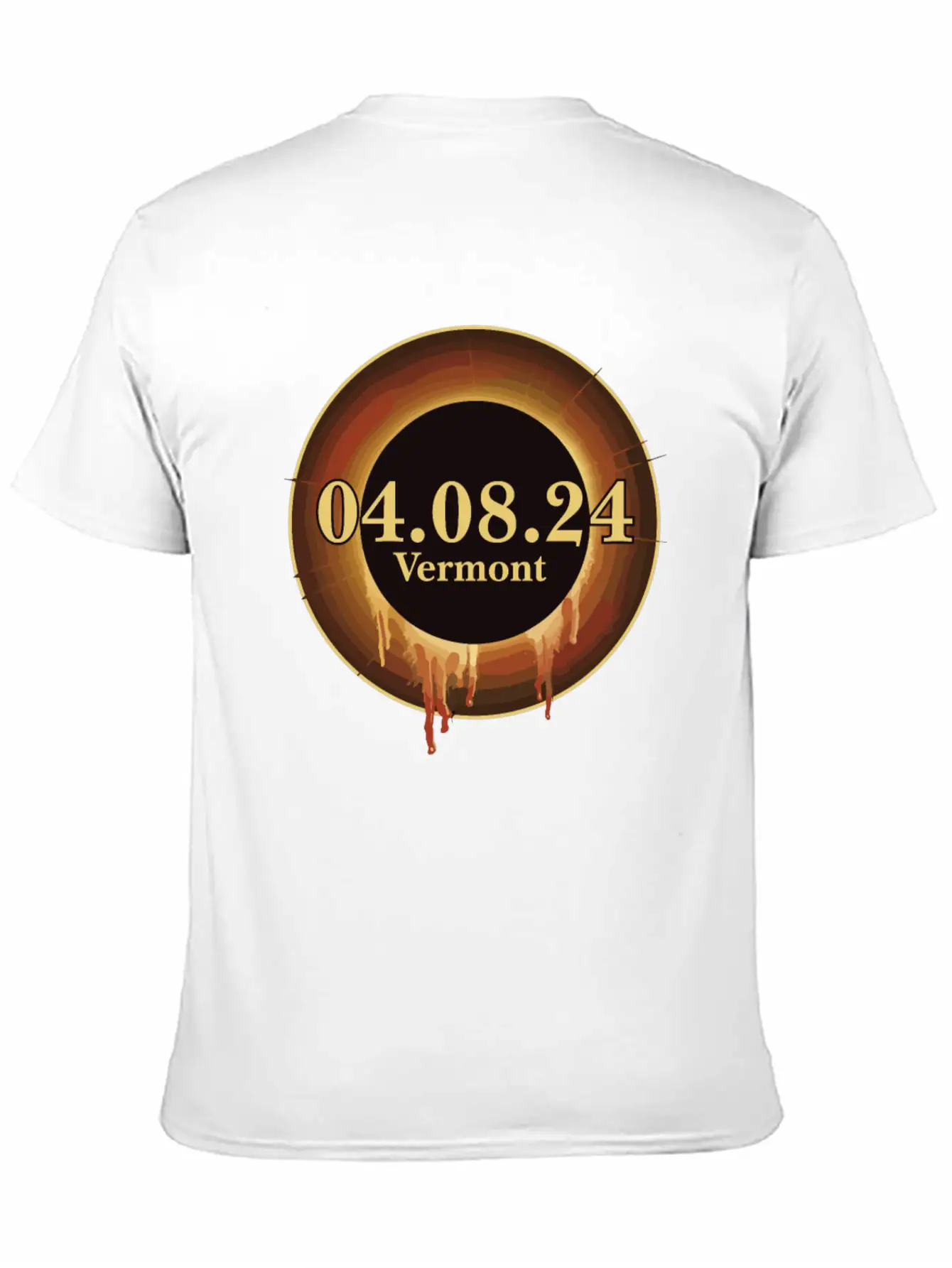 Total Solar Eclipse Path Of Totality Vermont Unisex Casual T-Shirt – Clean Design For Daily Comfort