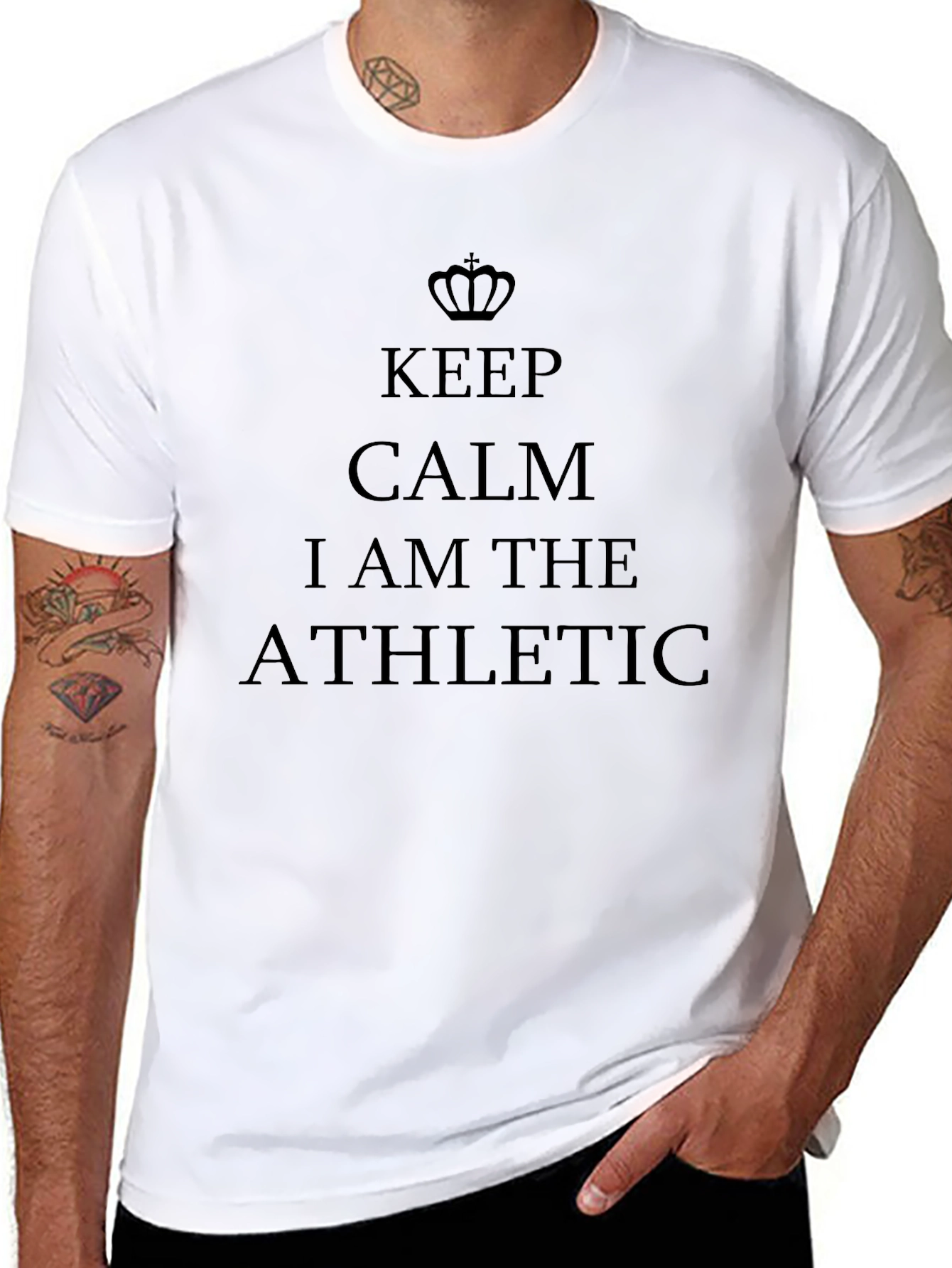 Keep Calm I Am The Athletic Black Graphic Tee