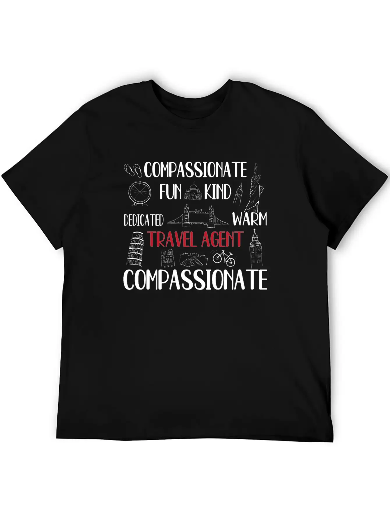 Travel Agent Unisex Casual T-Shirt – Clean Design For Daily Comfort