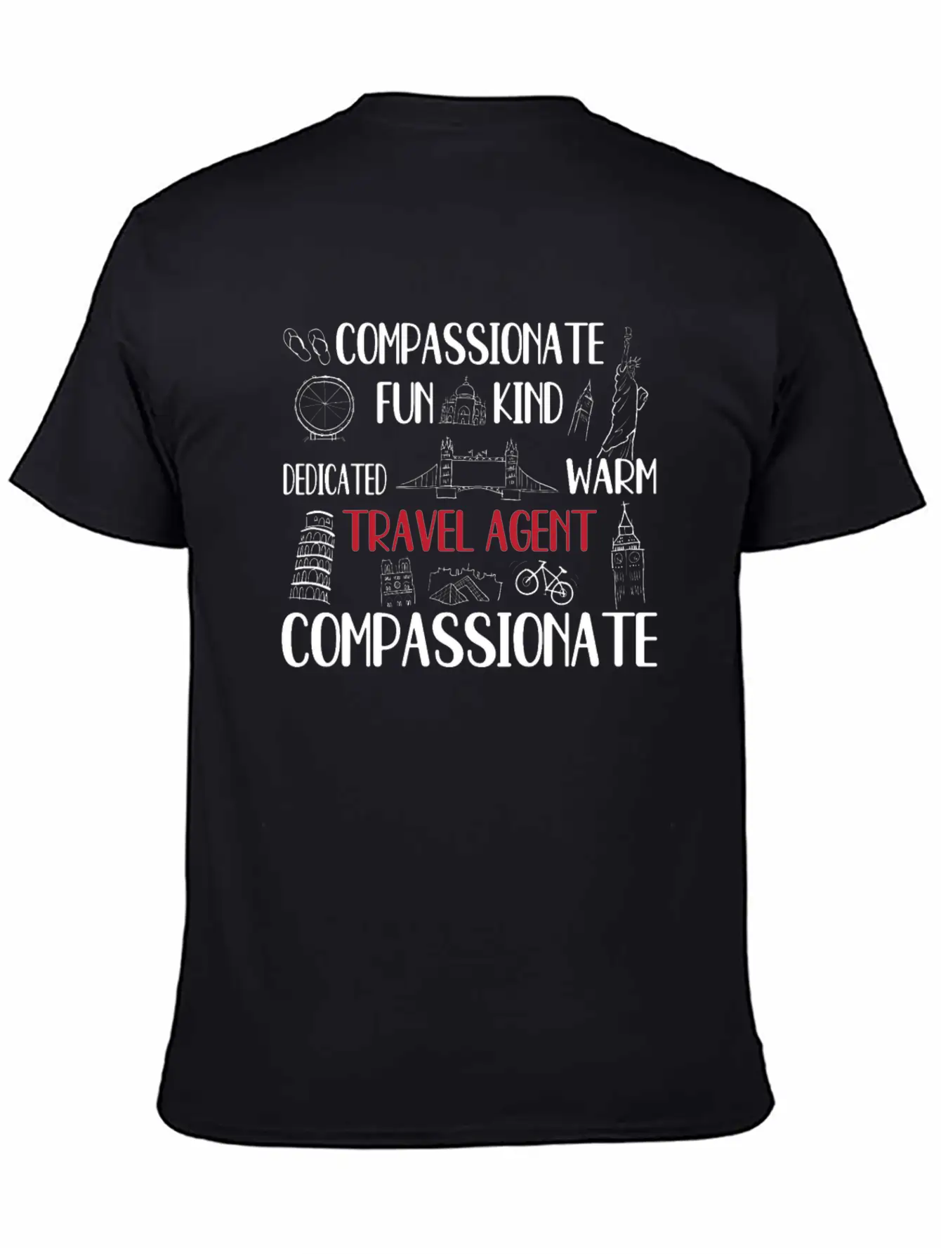 Travel Agent Unisex Casual T-Shirt – Clean Design For Daily Comfort