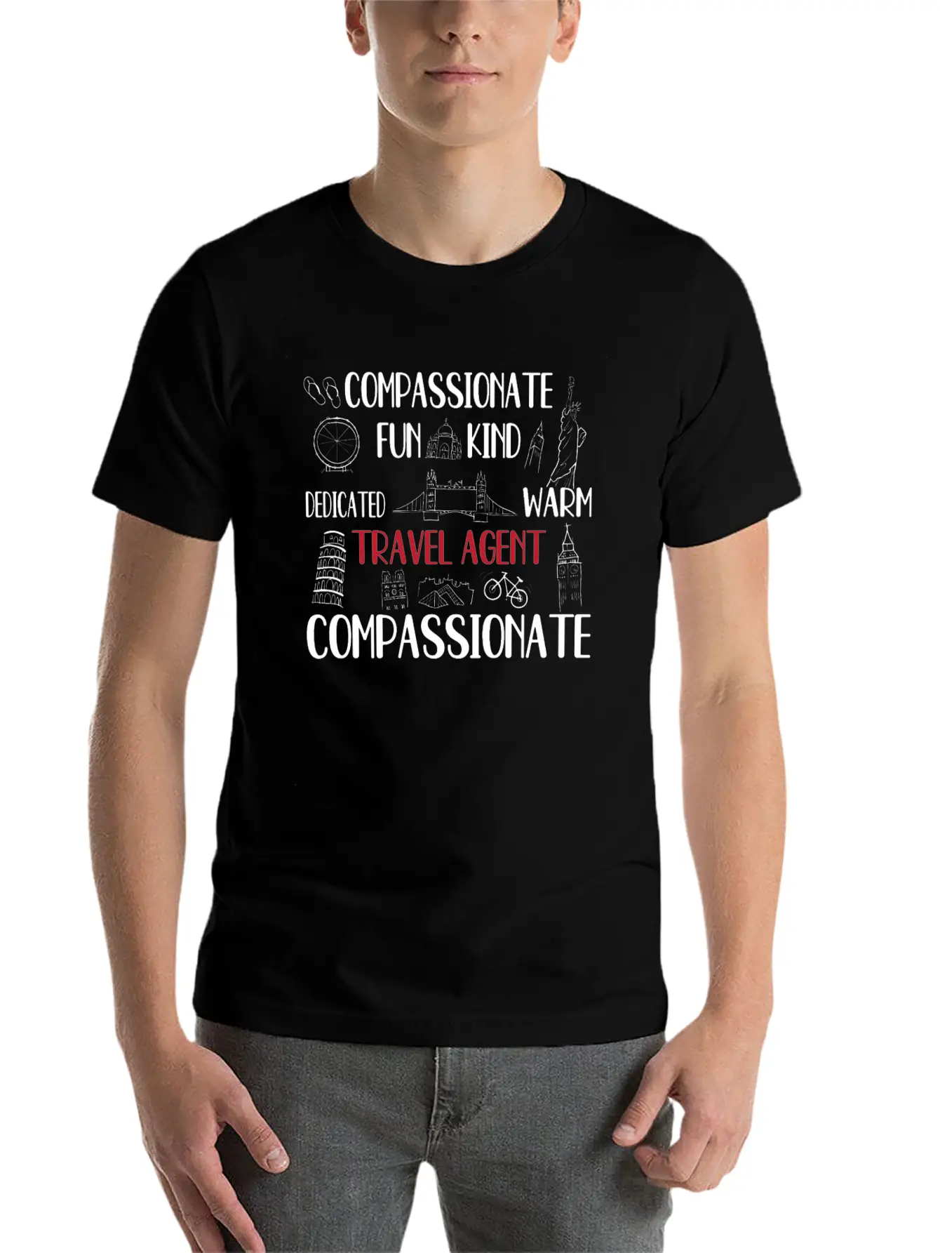 Travel Agent Unisex Casual T-Shirt – Clean Design For Daily Comfort