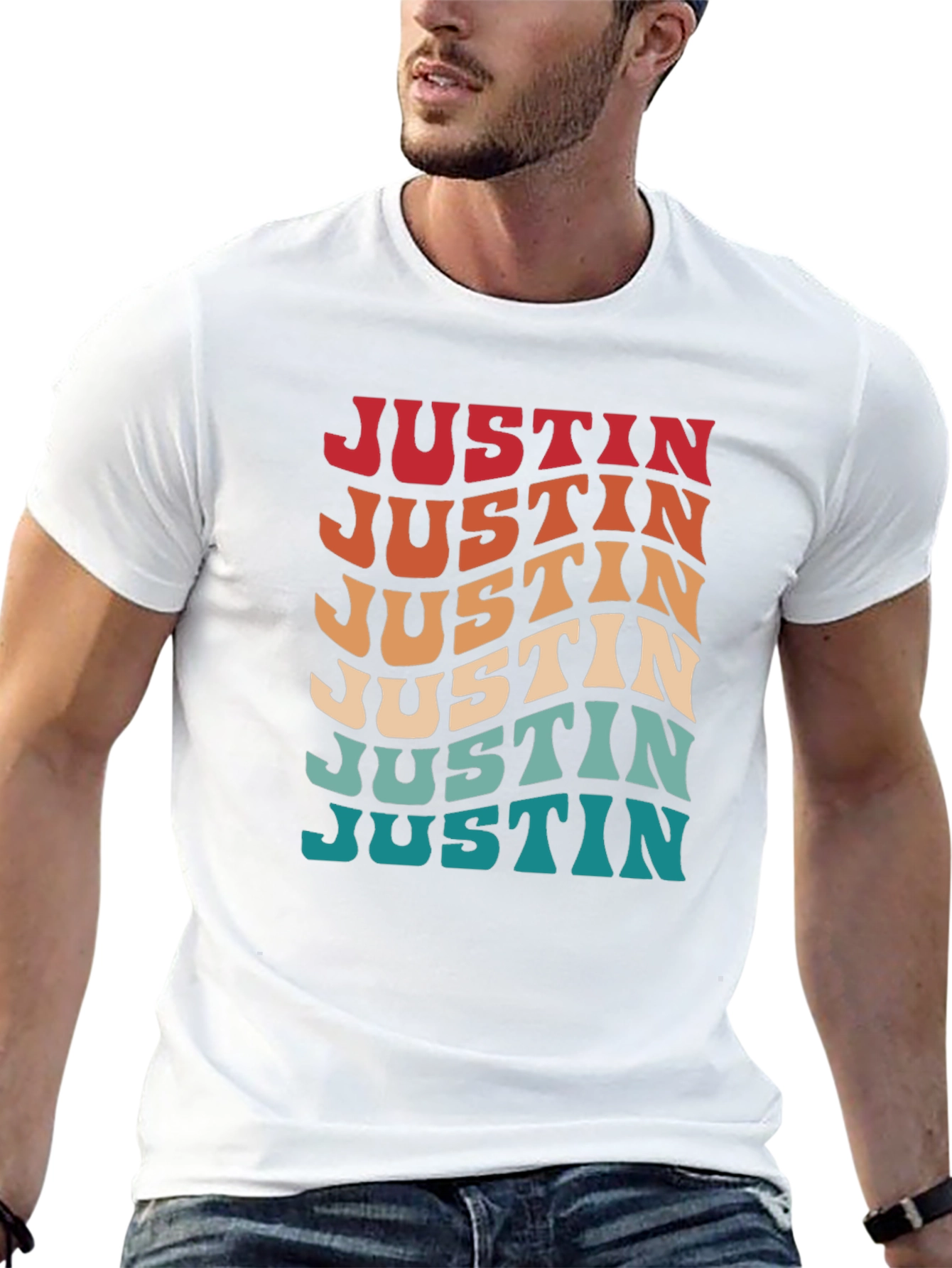 Retro Wavy Name T-Shirt