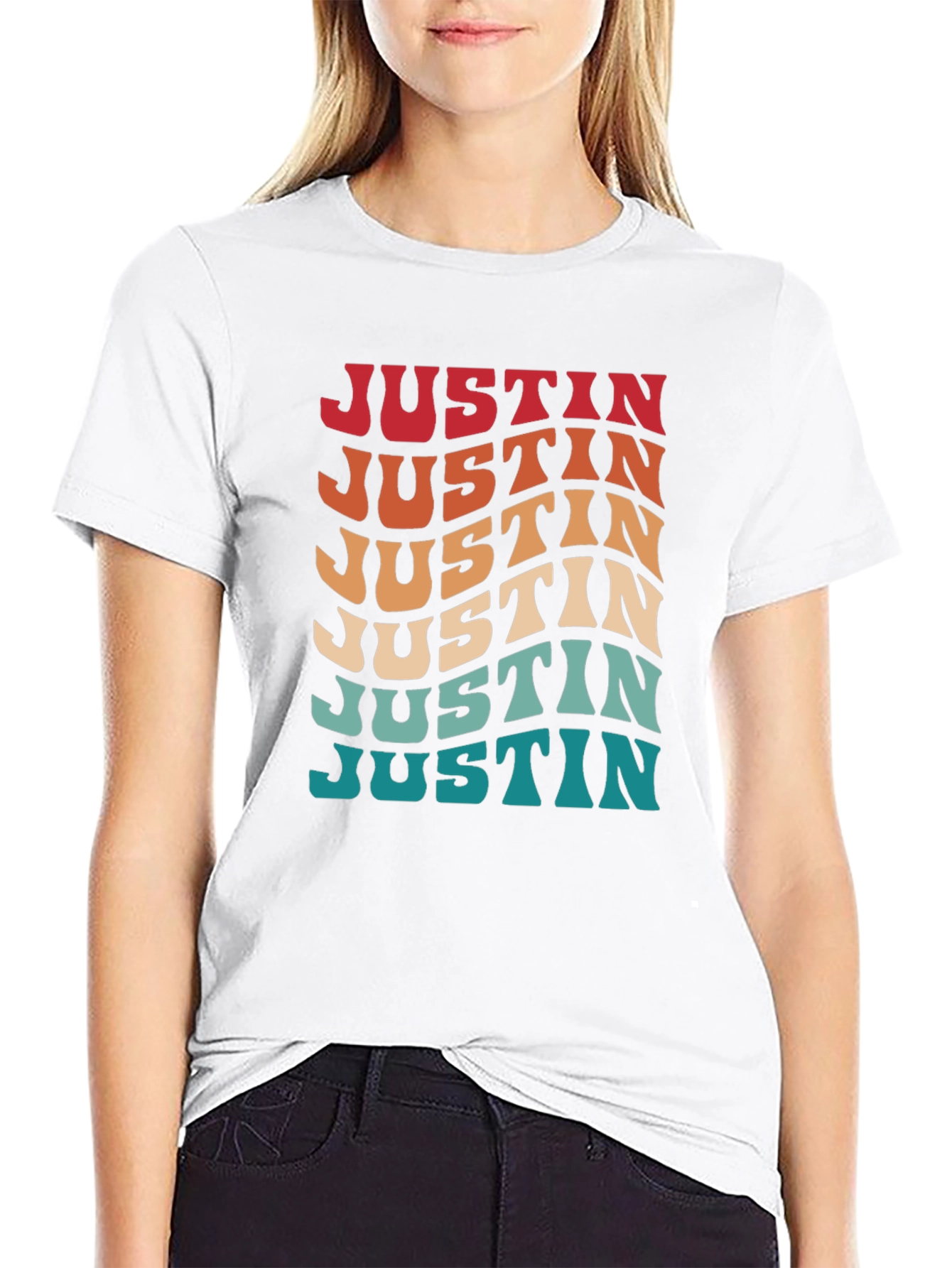 Retro Wavy Name T-Shirt