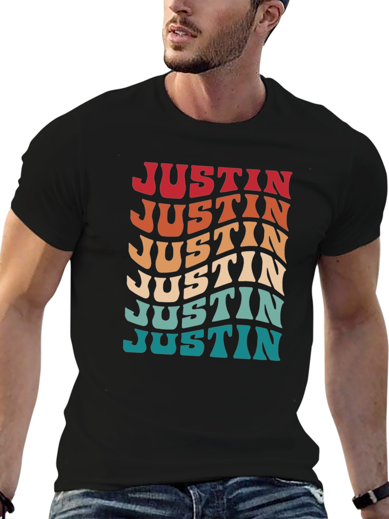 Retro Wavy Name T-Shirt