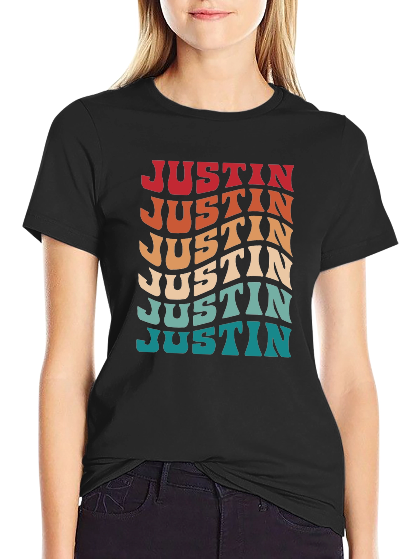 Retro Wavy Name T-Shirt