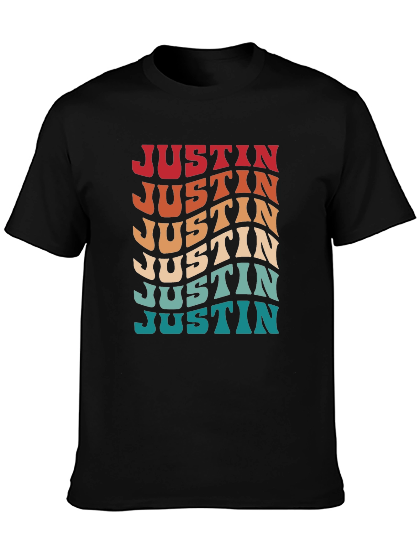 Retro Wavy Name T-Shirt