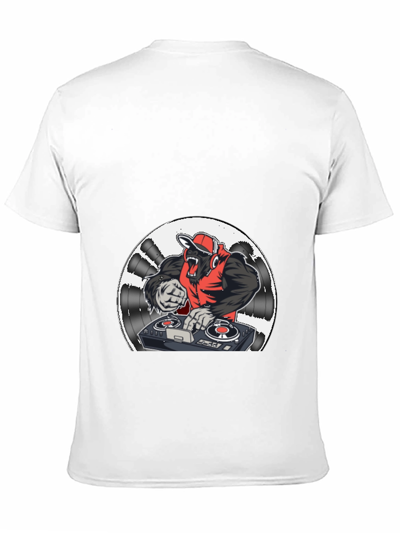 DJ Gorilla Graphic Tee - Black Cotton Blend