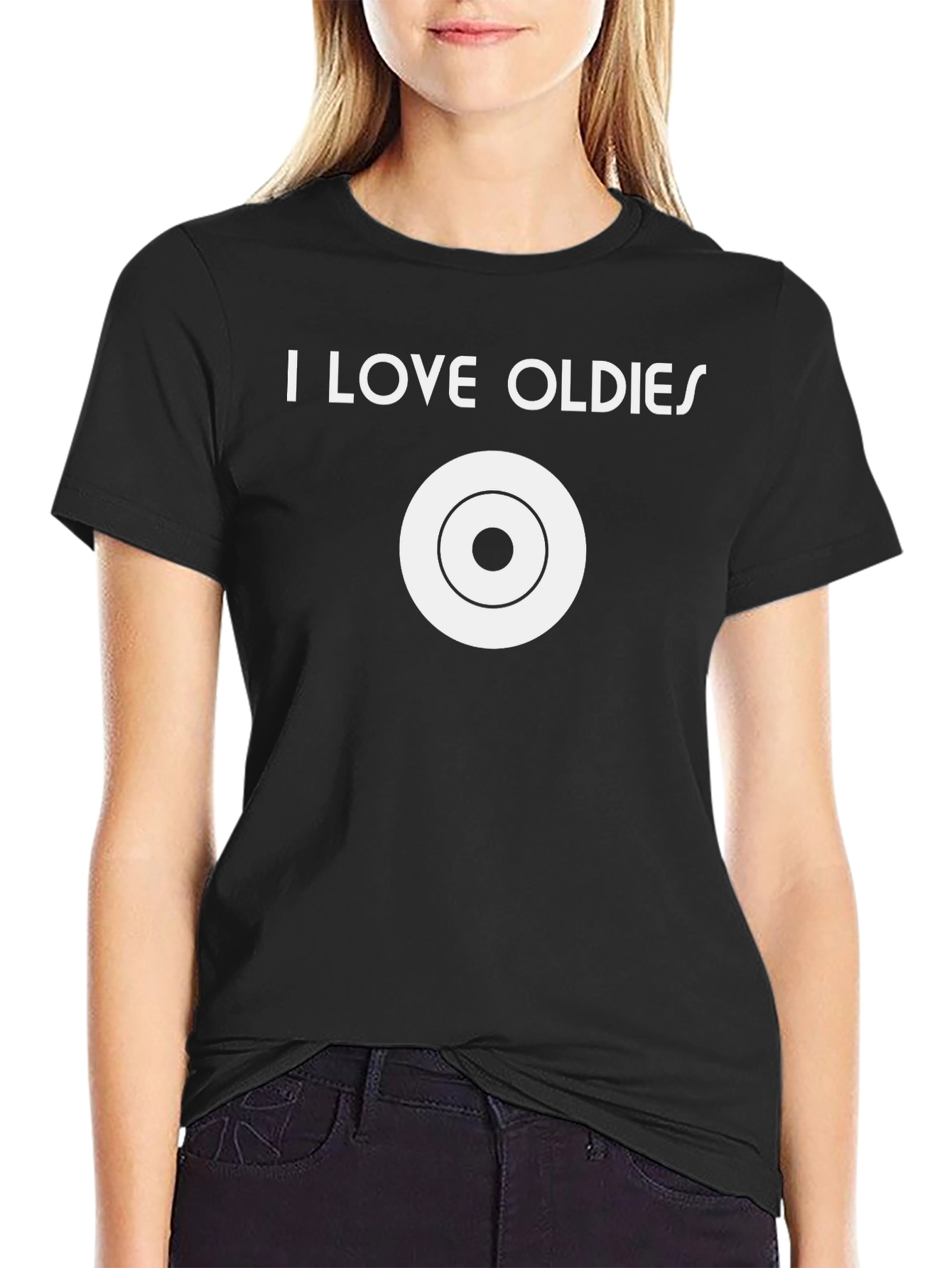 I Love Oldies Music T-Shirt Retro Vinyl Style