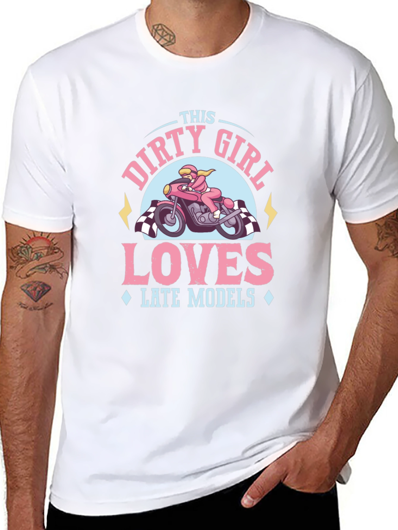 Dirty Girl Loves Late Models Graphic T-Shirt