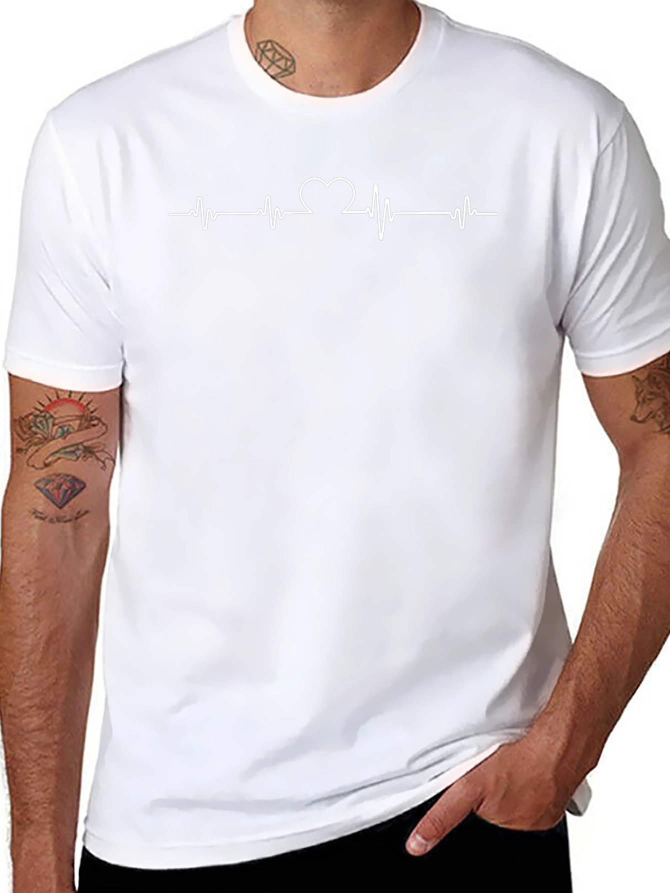 Heartbeat Graphic Tee - Love Pulse T-Shirt