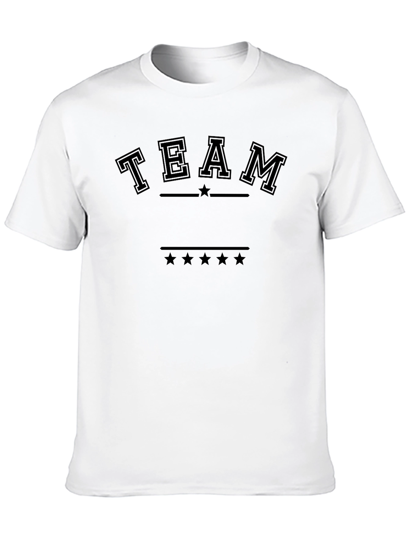 Team Graphic Print Crew Neck T-Shirt
