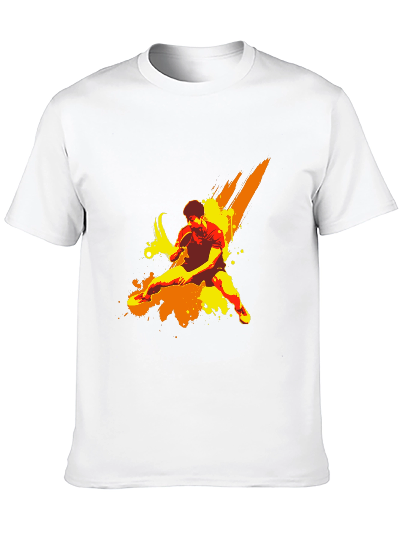Table Tennis Art Graphic Black T-Shirt