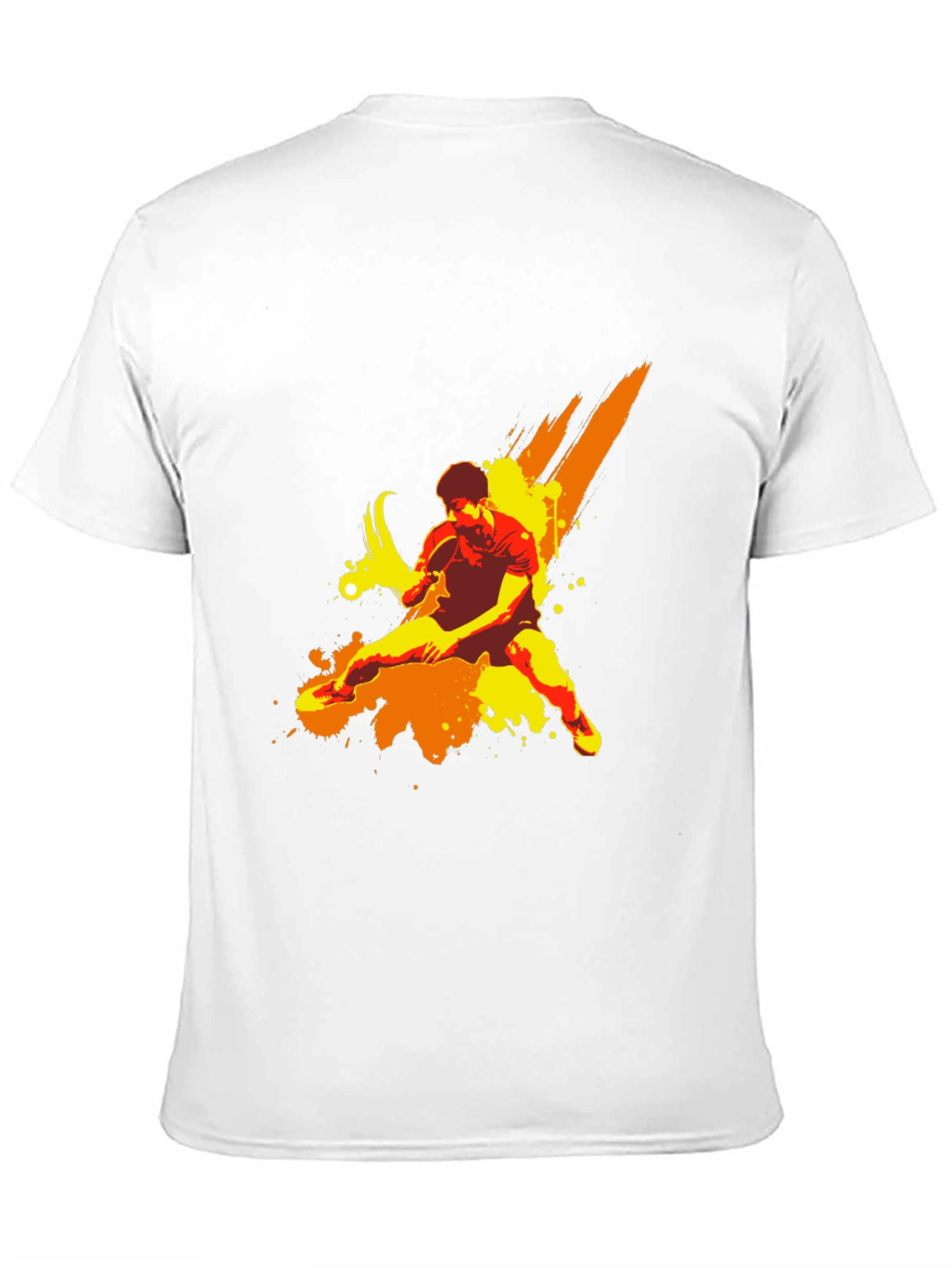 Table Tennis Art Graphic Black T-Shirt