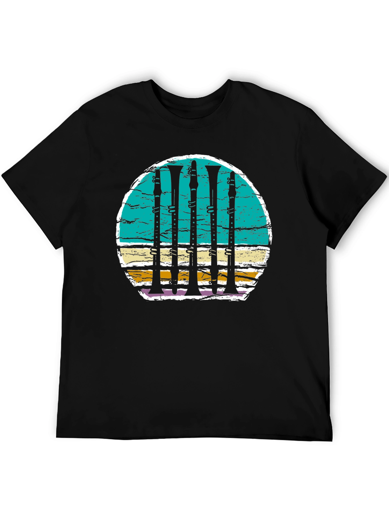 Clarinet Sunset Graphic Tee - Music Lovers T-Shirt
