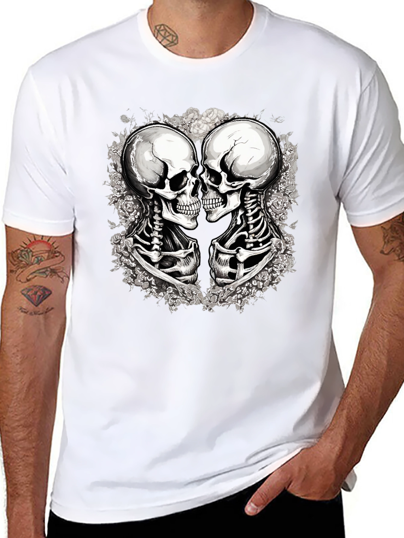 Skull Couple T-Shirt - Gothic Romance
