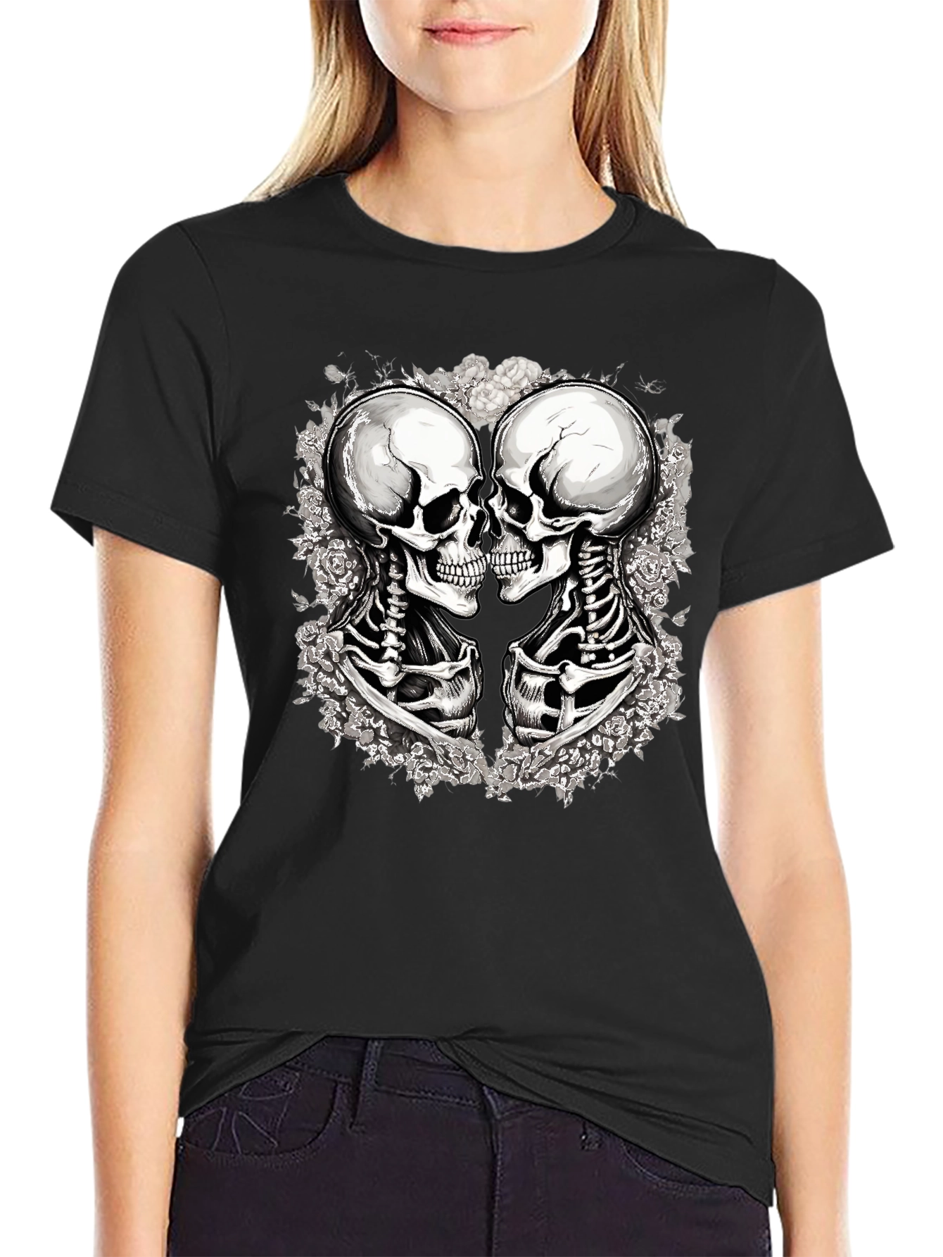 Skull Couple T-Shirt - Gothic Romance
