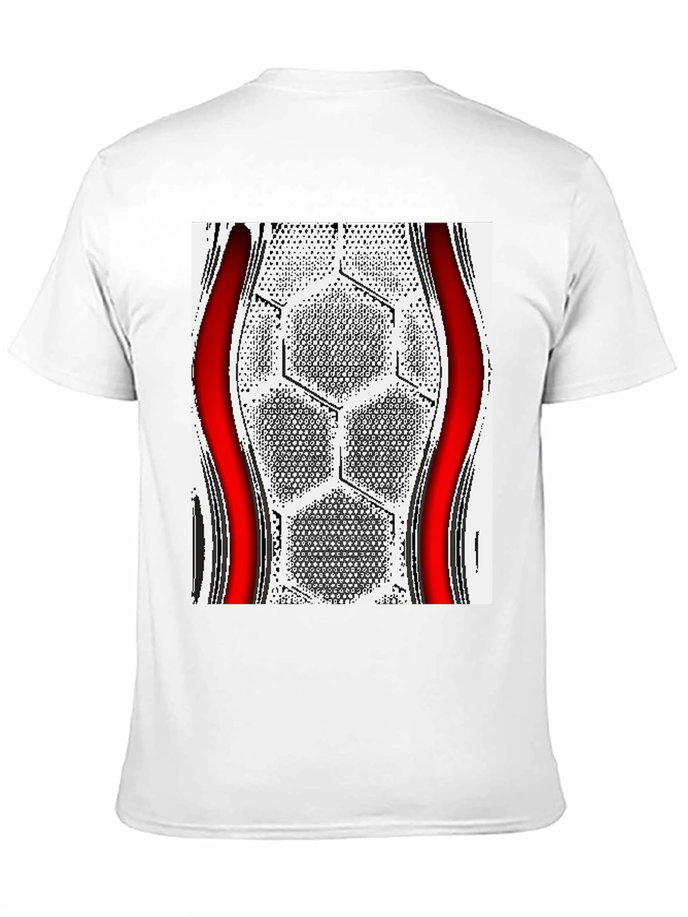 Geometric Hexagon Graphic Tee - Modern Casual Style