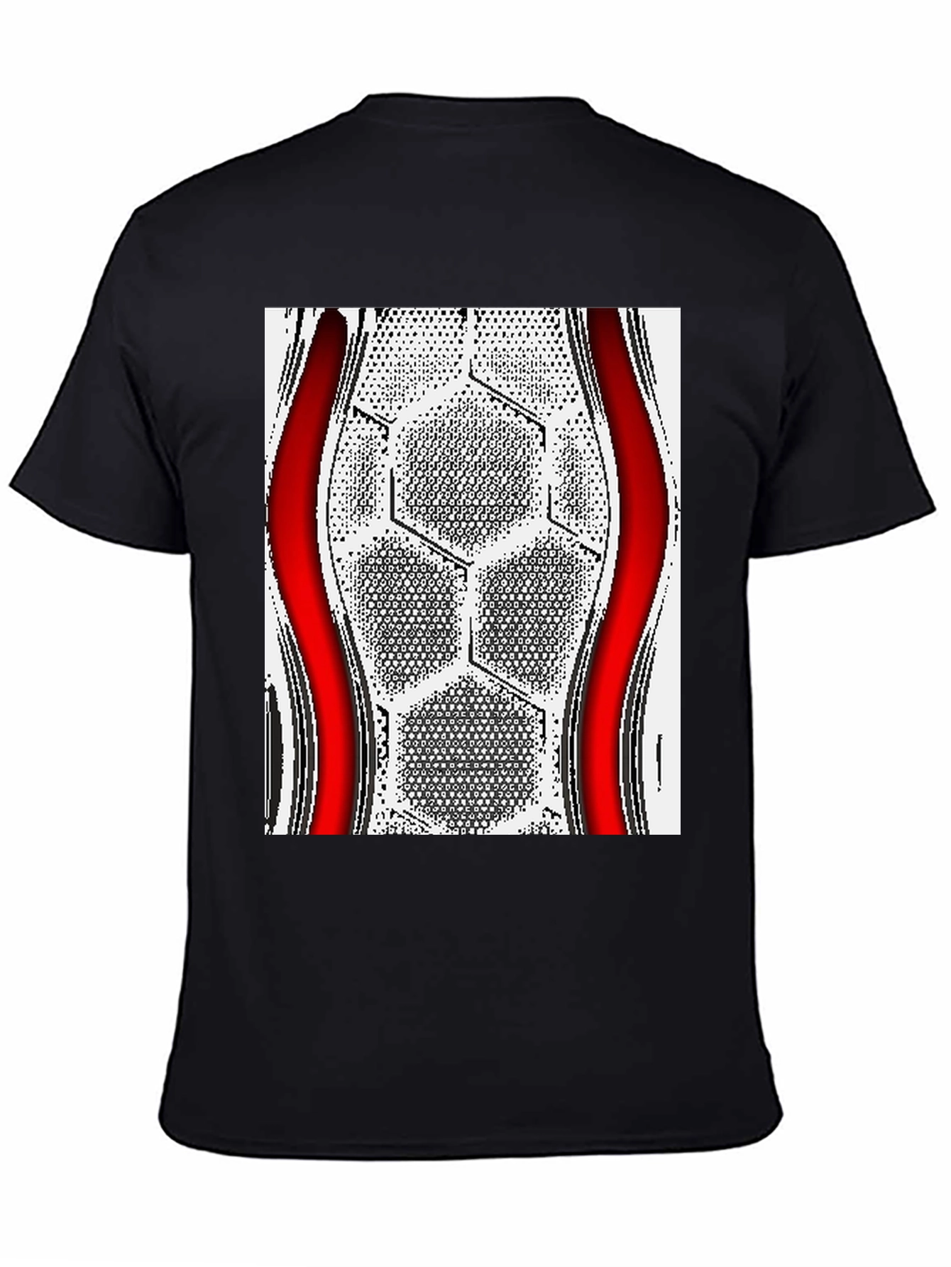 Geometric Hexagon Graphic Tee - Modern Casual Style