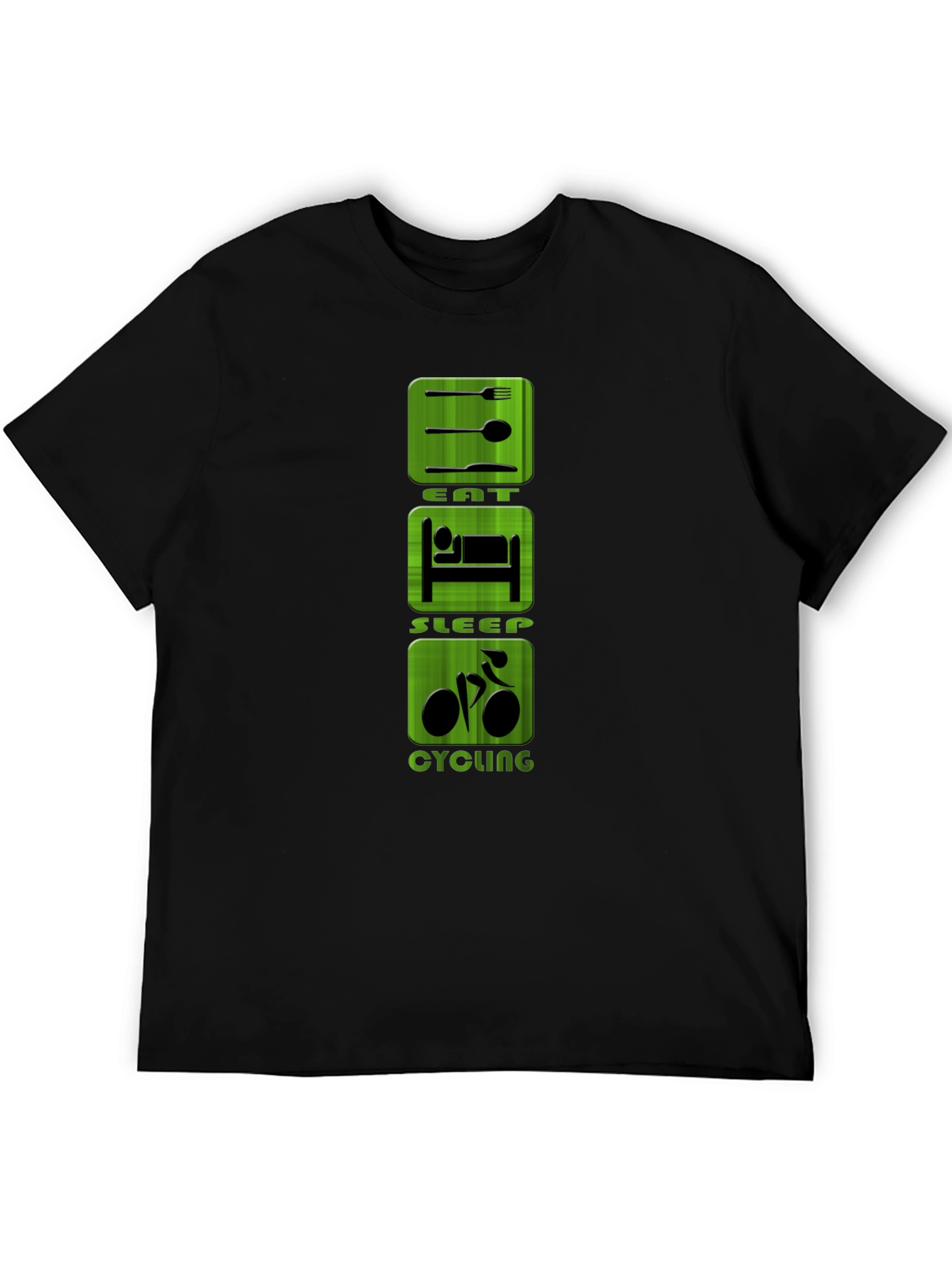 Eat Sleep Cycling Black T-Shirt