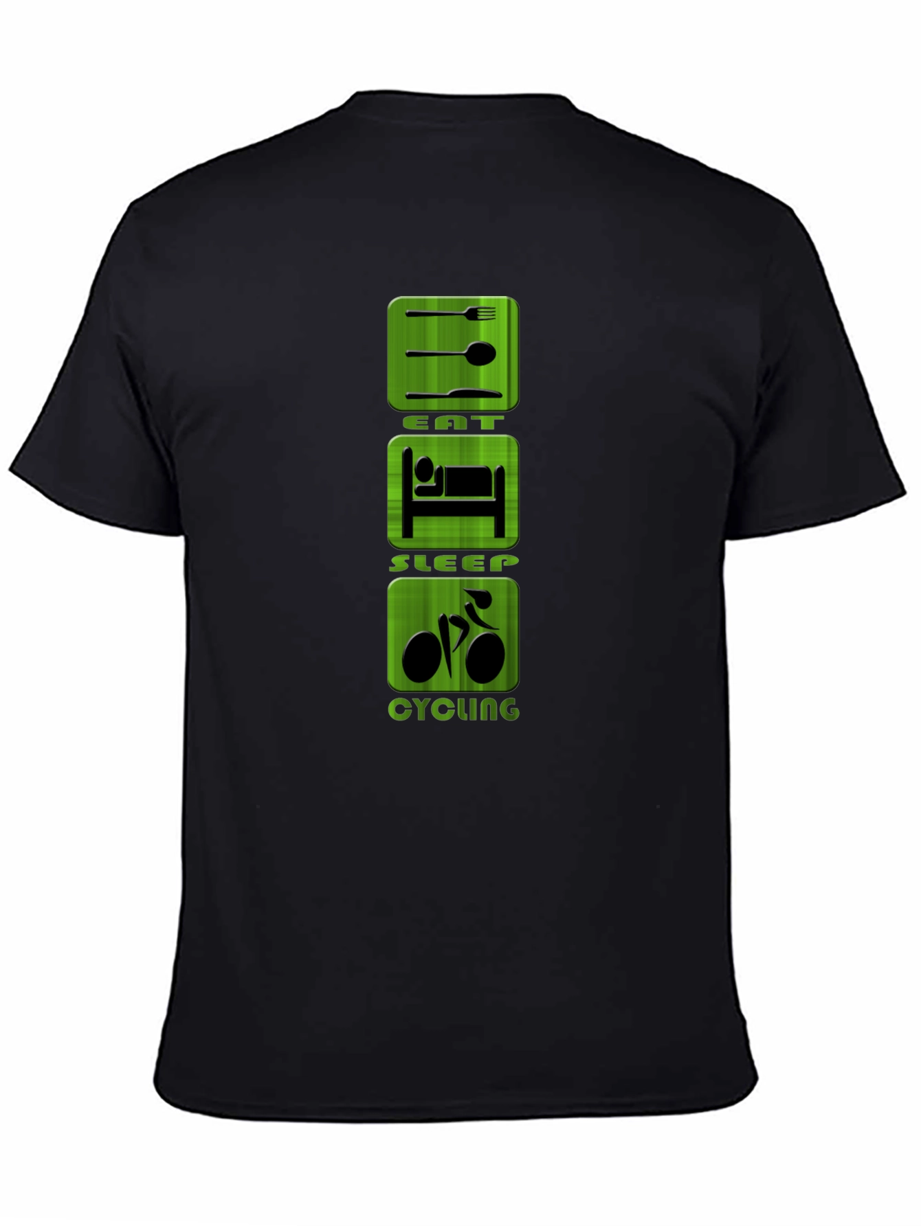 Eat Sleep Cycling Black T-Shirt