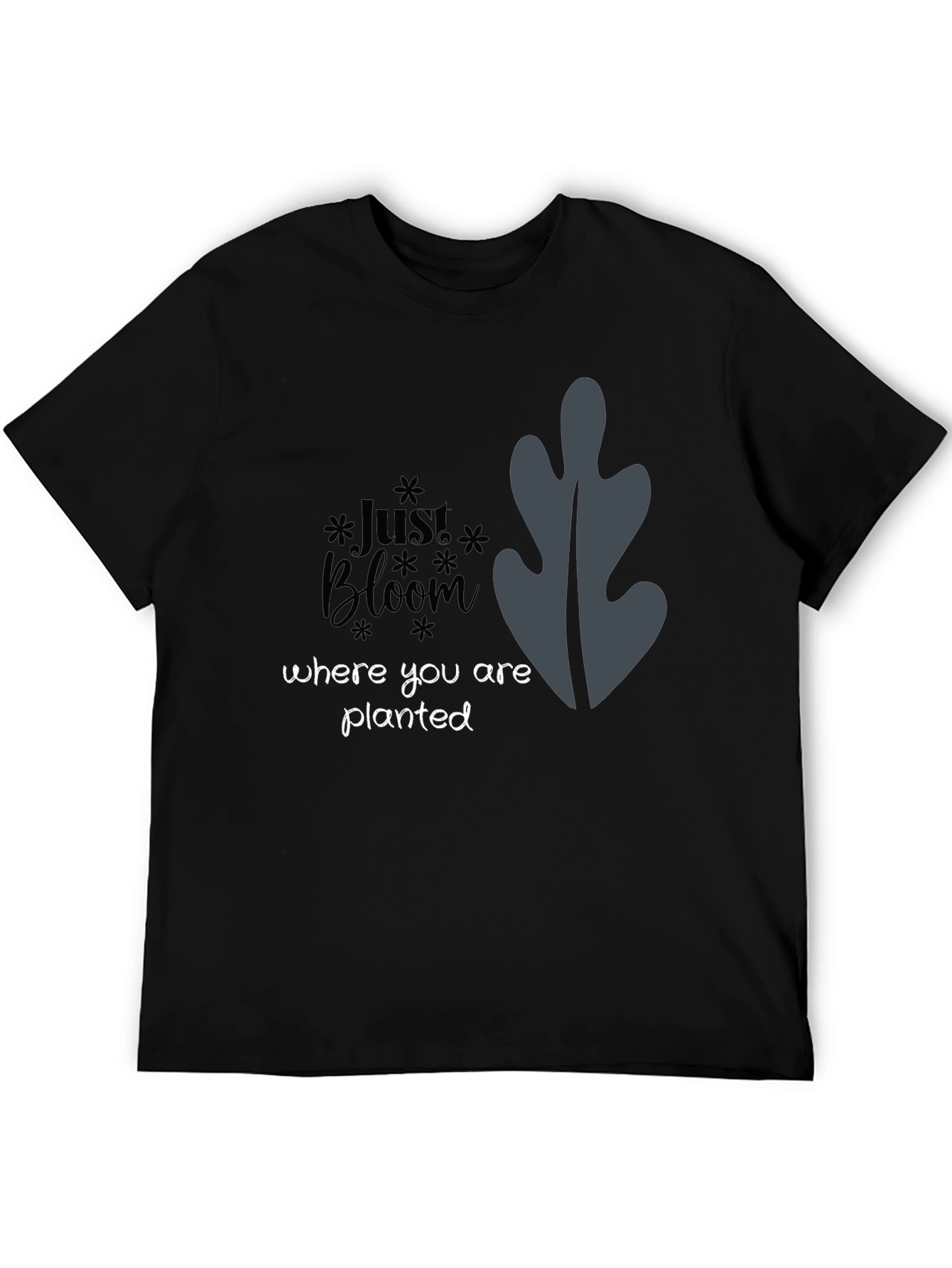 Just Bloom Black Graphic Tee