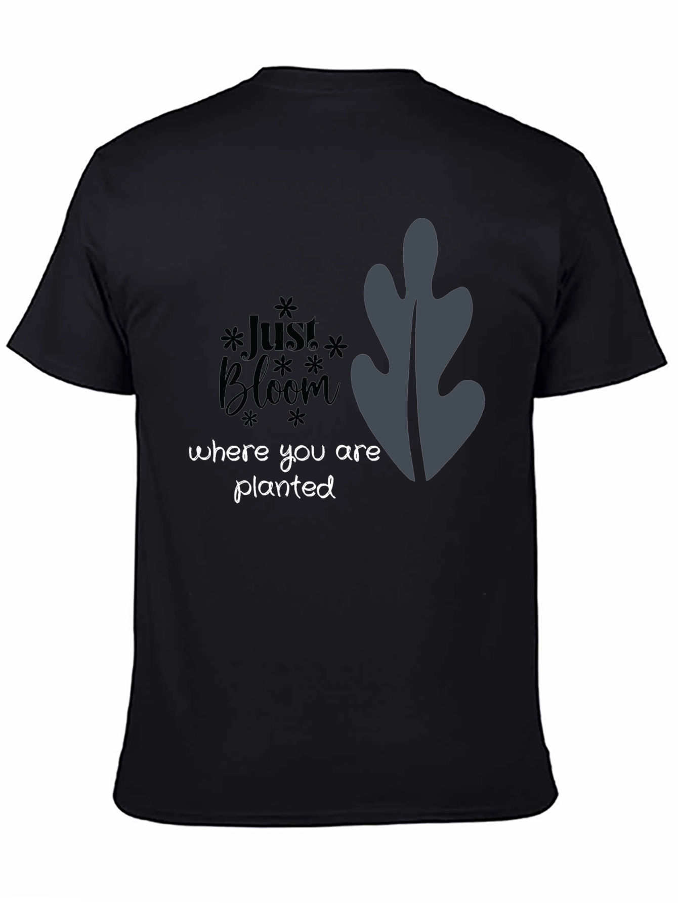 Just Bloom Black Graphic Tee