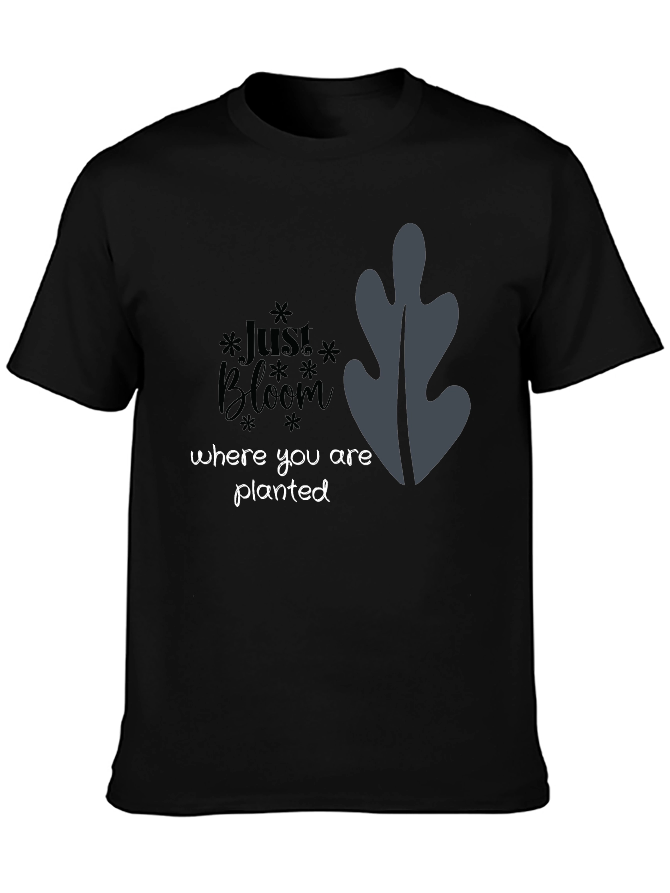 Just Bloom Black Graphic Tee
