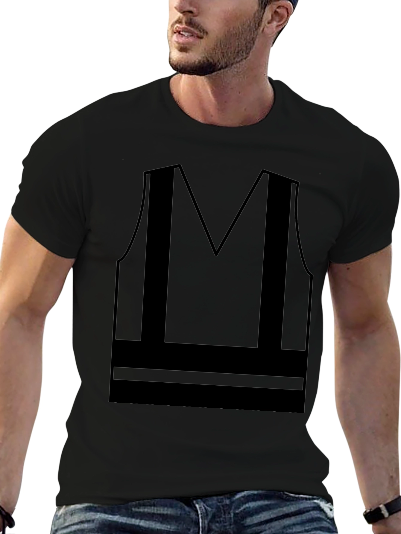 Construction Safety Vest T-Shirt - Novelty Apparel