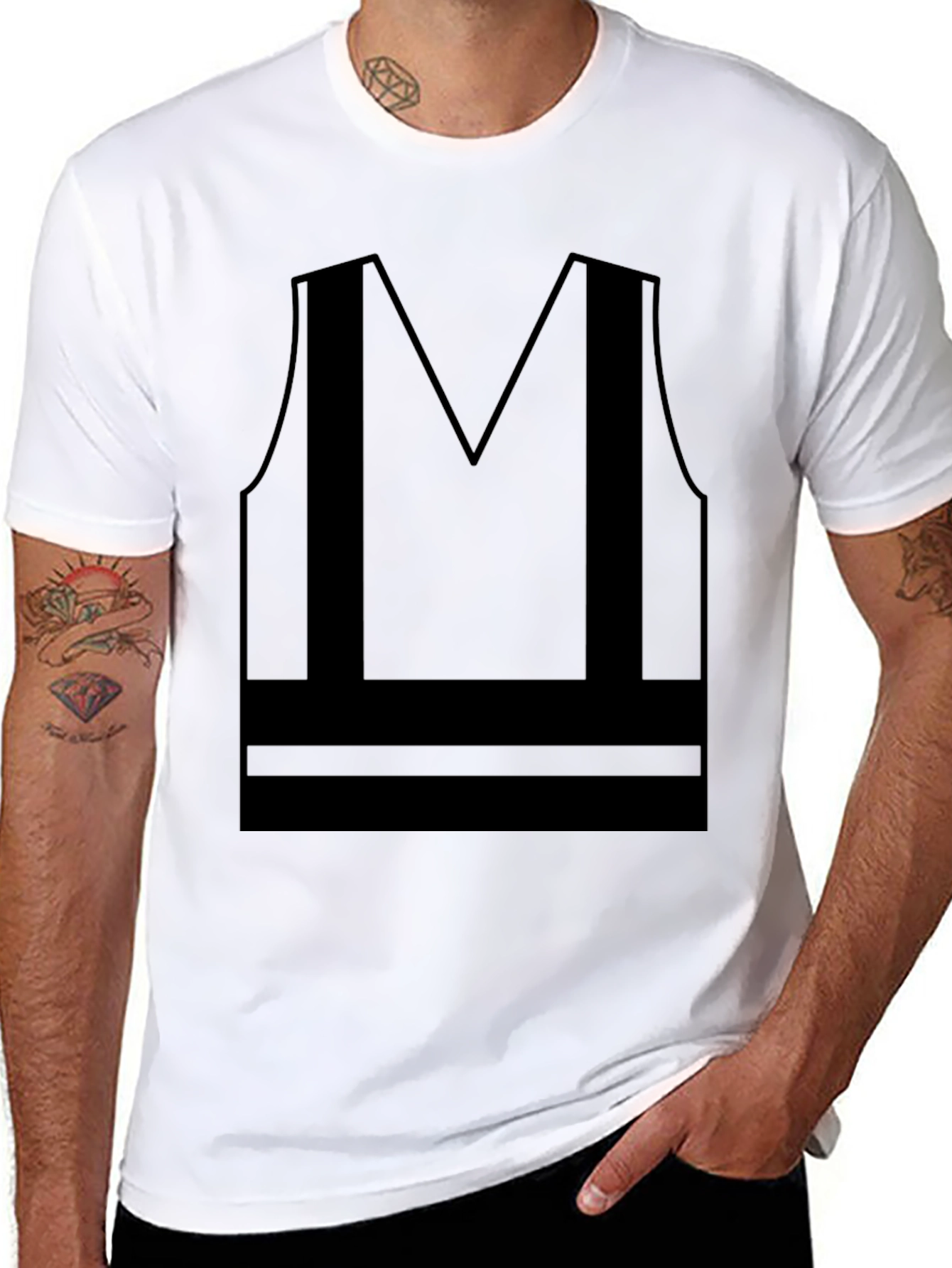 Construction Safety Vest T-Shirt - Novelty Apparel