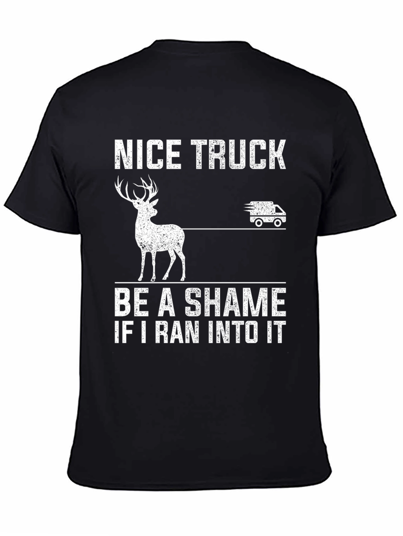 Nice Truck Deer Graphic Novelty T-Shirt