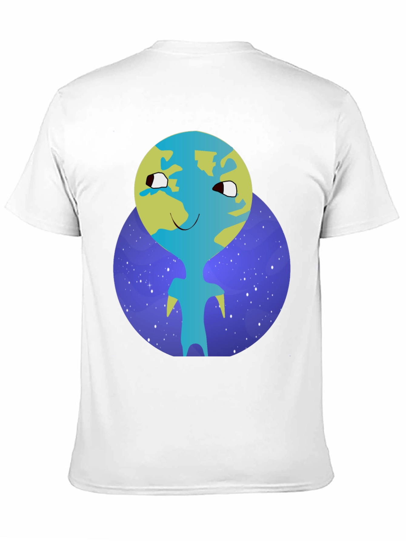 Cartoon Earth Character Graphic Tee