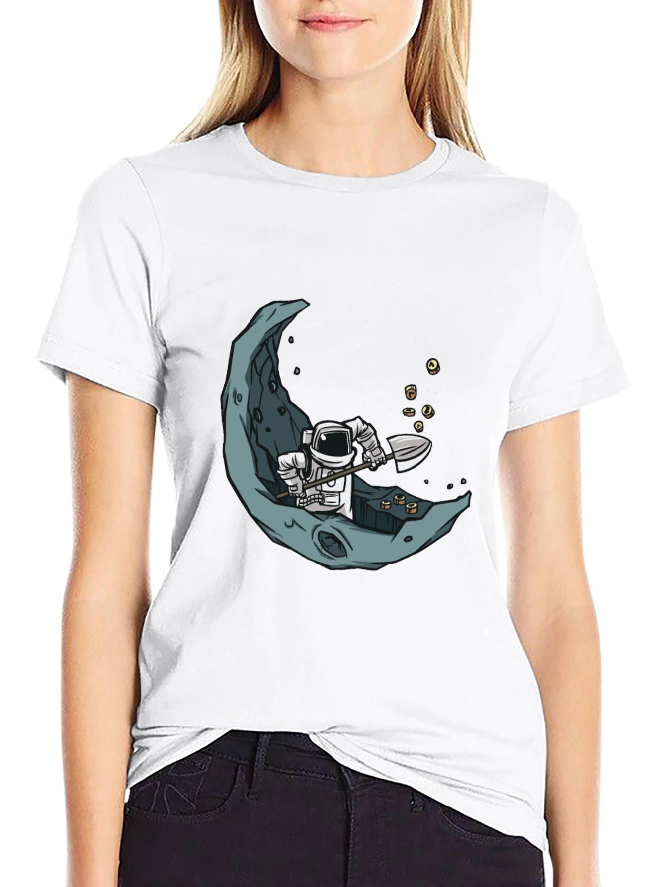 Astronaut Moon Miner Graphic Tee