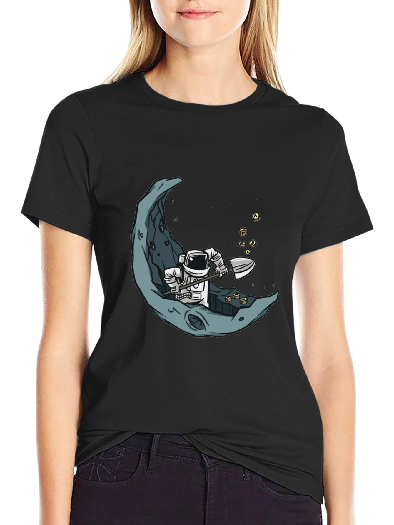 Astronaut Moon Miner Graphic Tee