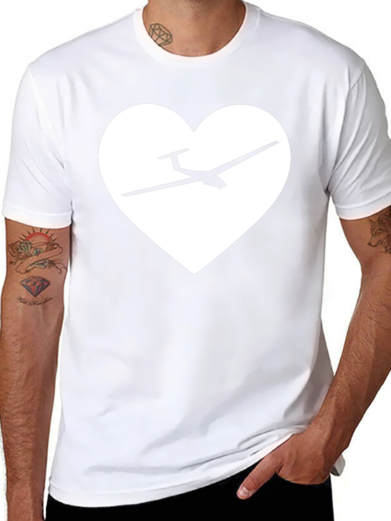 Glider Heart T-Shirt - Aviation Love!