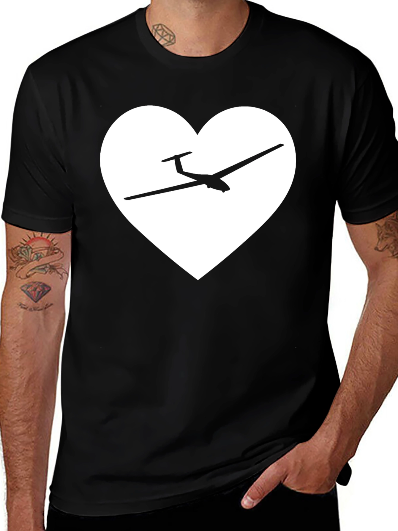 Glider Heart T-Shirt - Aviation Love!