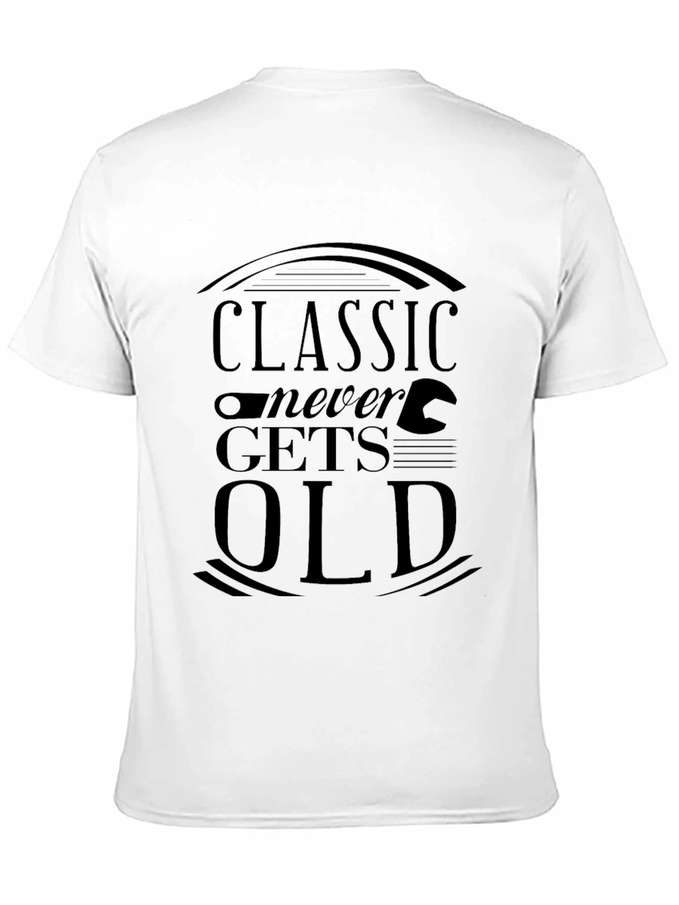 Classic Never Gets Old Graphic Tee - Black