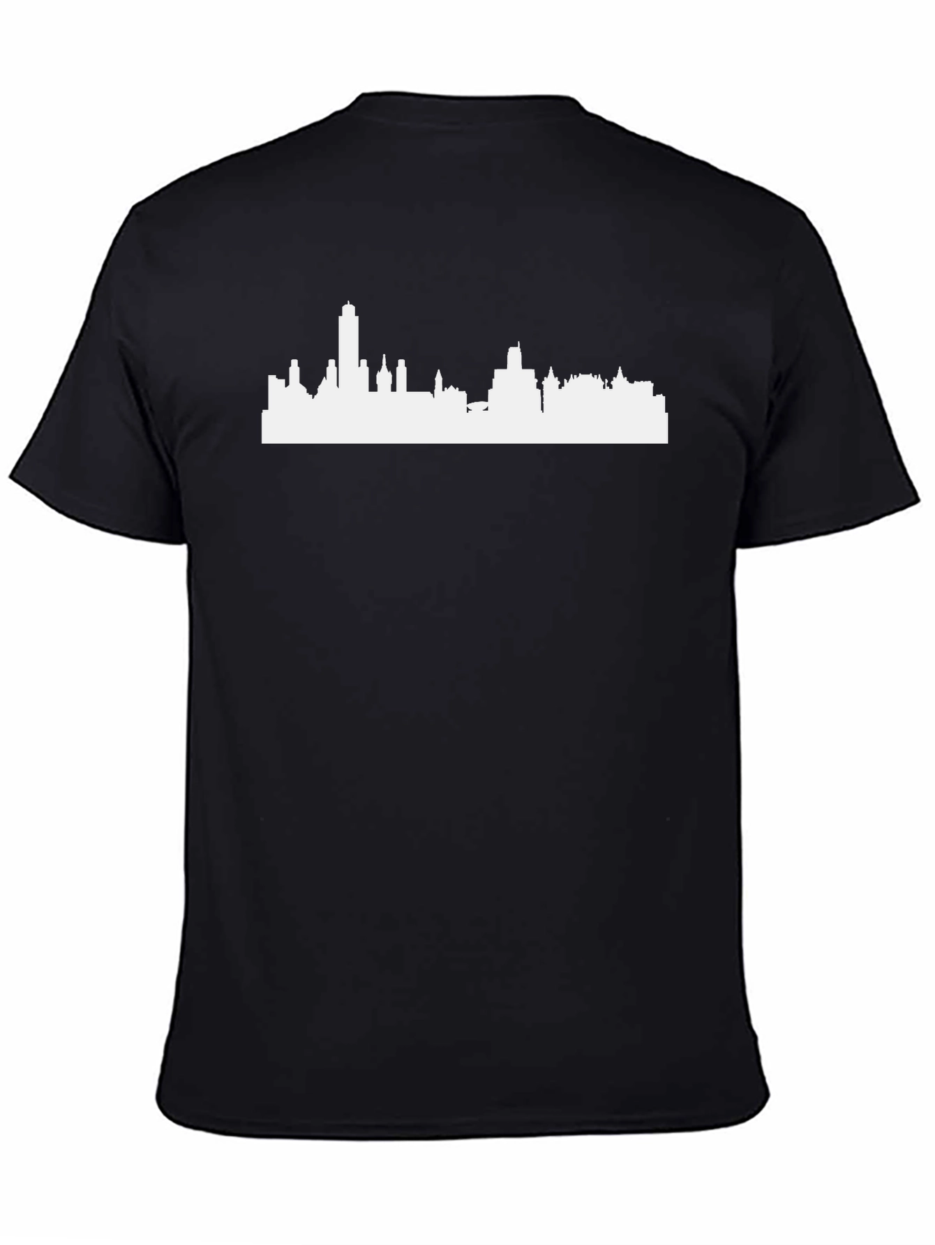 Cityscape Silhouette Black T-Shirt