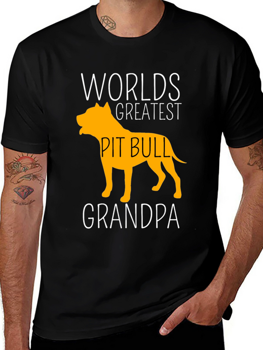 Worlds Greatest Pit Bull Grandpa T-Shirt