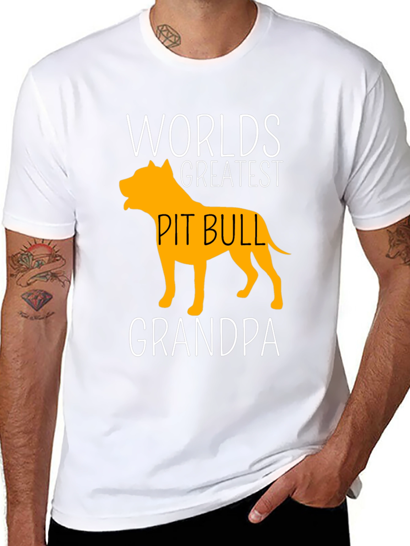 Worlds Greatest Pit Bull Grandpa T-Shirt