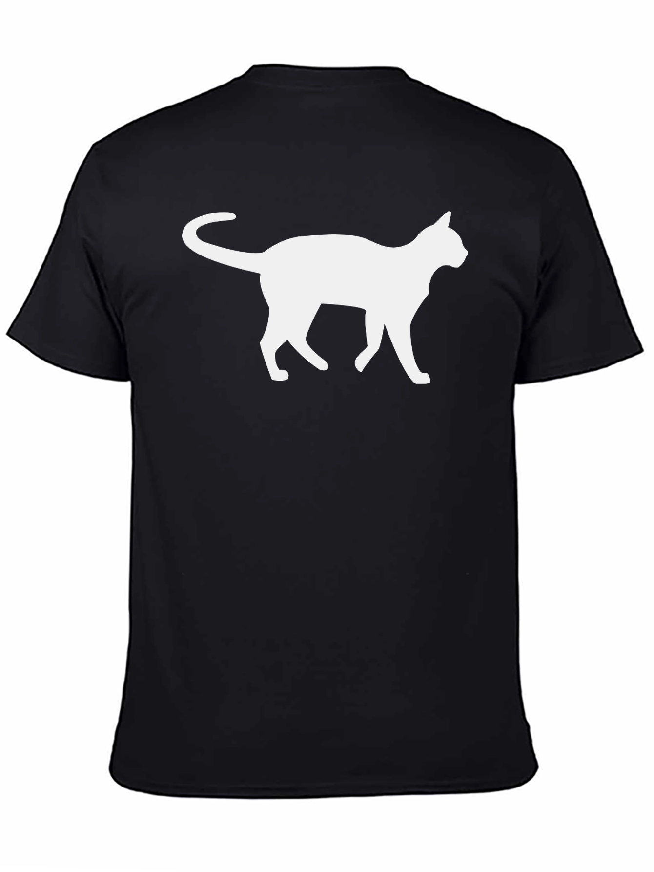 Cool Cat Silhouette Graphic T-Shirt